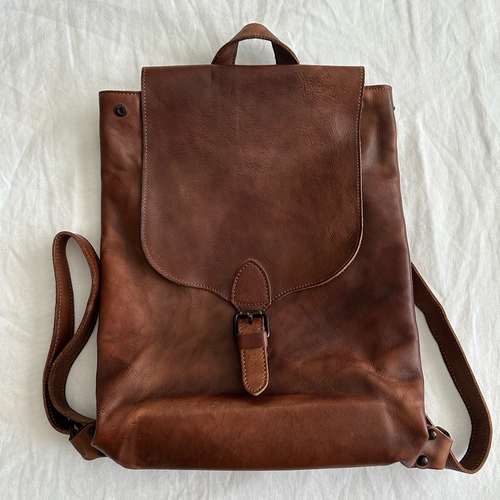 Genuine Leather Mini Backpack